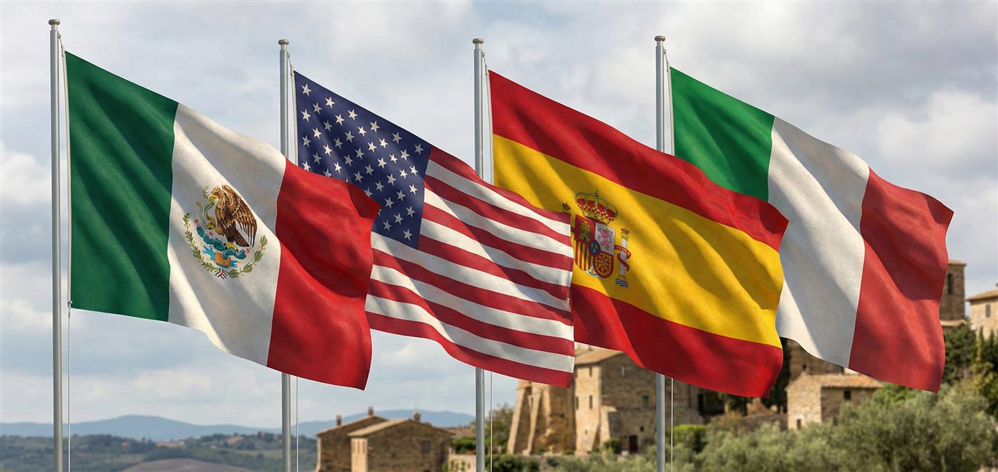 Consulados y embajadas: México, Estados Unidos, España e Italia